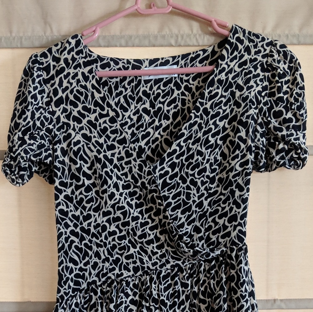 "Loving Things”  Heart pattern mini dress - Small